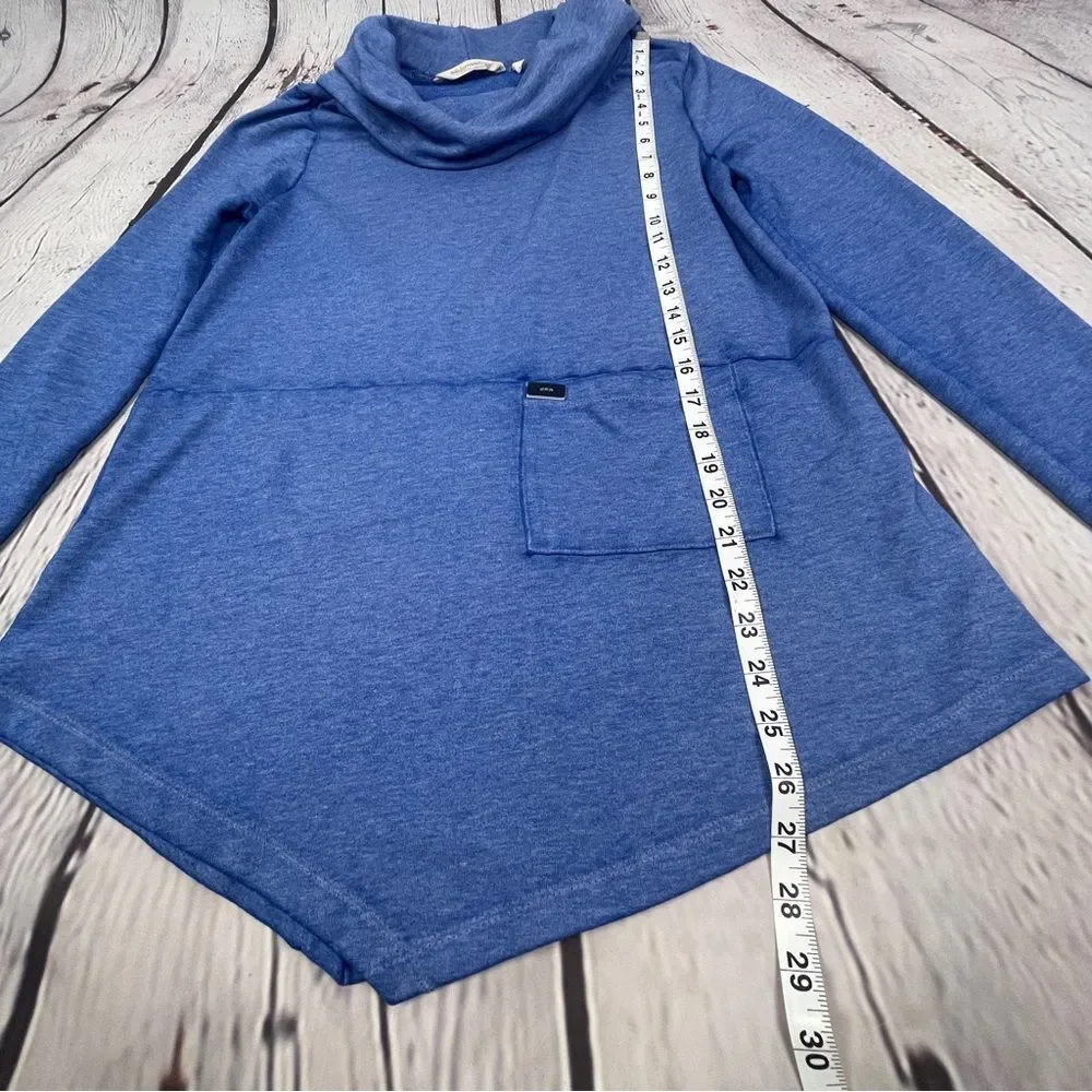 SOFT SURROUNDINGS blue soft lightweight cowl neck tunic sweater, size PM - Picture 11 of 11